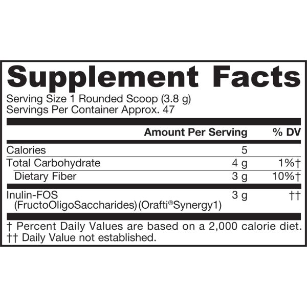 Jarrow Formulas Prebiotic Inulin FOS Powder 6.3 oz (180 g)
