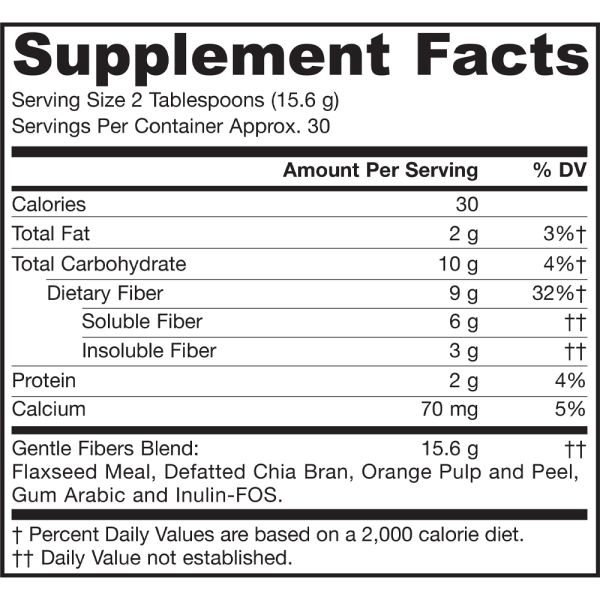 Jarrow Formulas Gentle Fibers Soluble & Insoluble Fibers Powder 16.5 oz (468 g)