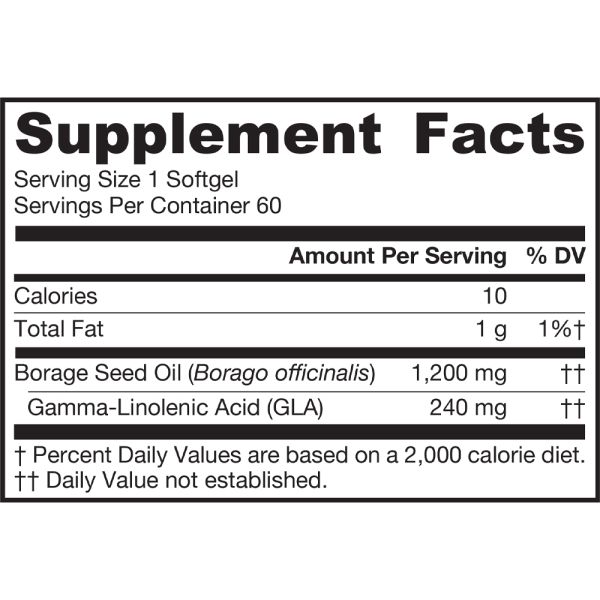 Jarrow Formulas Borage GLA-240 1,200 mg 60 Softgels
