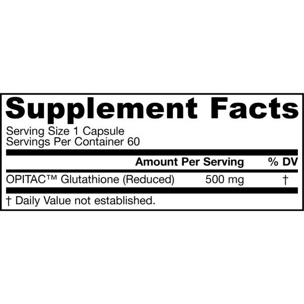 Jarrow Formulas Glutathione Reduced - 500 mg - 60 Veggie Capsules