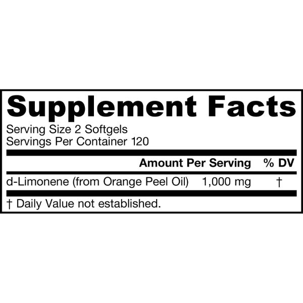 Jarrow Formulas d-Limonene 500 mg 240 Softgels