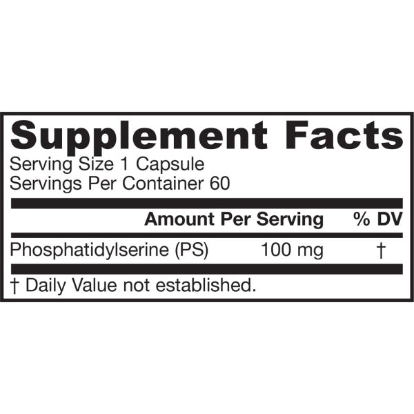 Jarrow Formulas PS 100 Phosphatidylserine 100 mg 60 Capsules