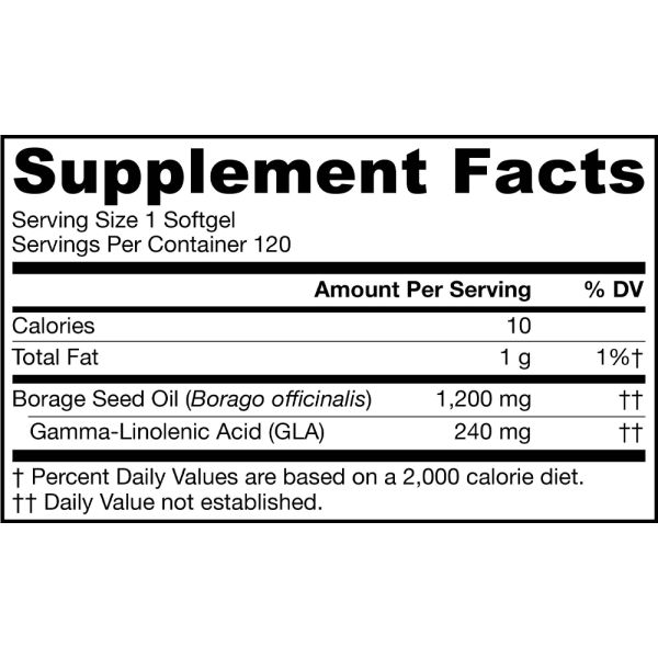 Jarrow Formulas Borage GLA-240 1200 mg 120 Softgels
