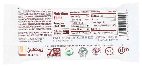 Justin's Milk Chocolate Peanut Butter Cups - 1.4 oz