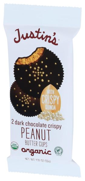 Justin's Organic Dark Chocolate Crispy Peanut Butter Cups - 1.32 oz