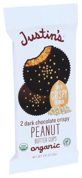Justin's Organic Dark Chocolate Crispy Peanut Butter Cups - 1.32 oz