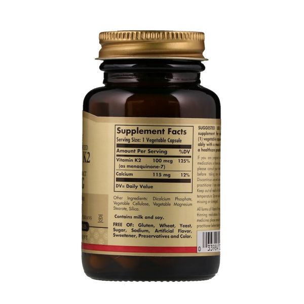 Solgar Vitamin K2 - 100 mcg - 50 Vegetable Capsules