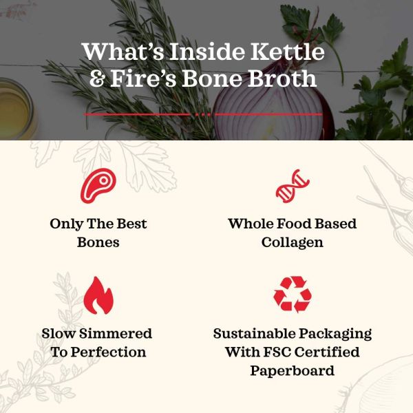 Kettle & Fire Mushroom Chicken Bone Broth - 16.2 oz