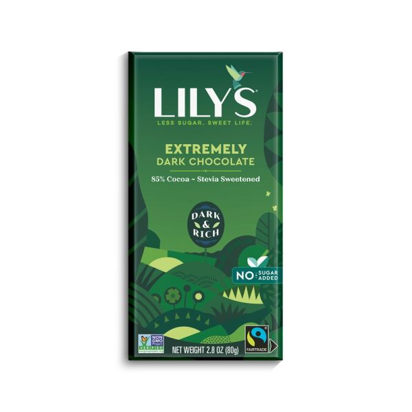 Lily's Sweets 85% Extremely Dark Chocolate Bar - 2.8 oz