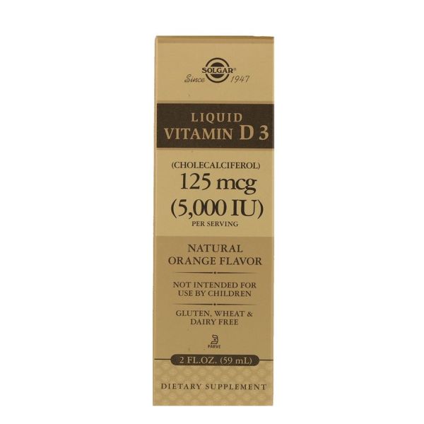 Solgar Vitamin D3 Liquid Natural Orange - 5000 IU - 2 fl oz