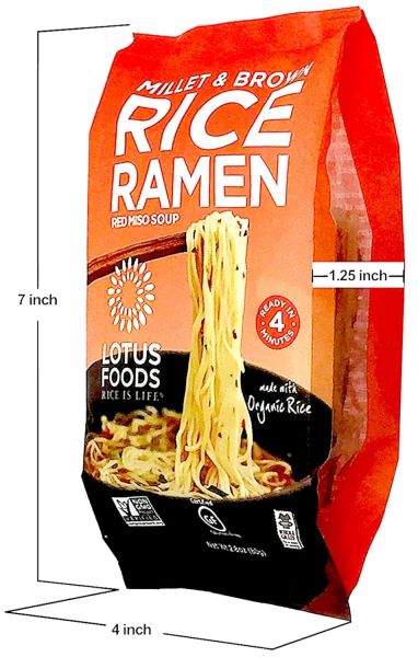 Lotus Foods Millet & Brown Rice Ramen Soup Mix - 2.8 oz