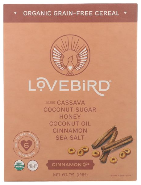 Lovebird Cereal Organic Grain Free Cinnamon - 7 oz