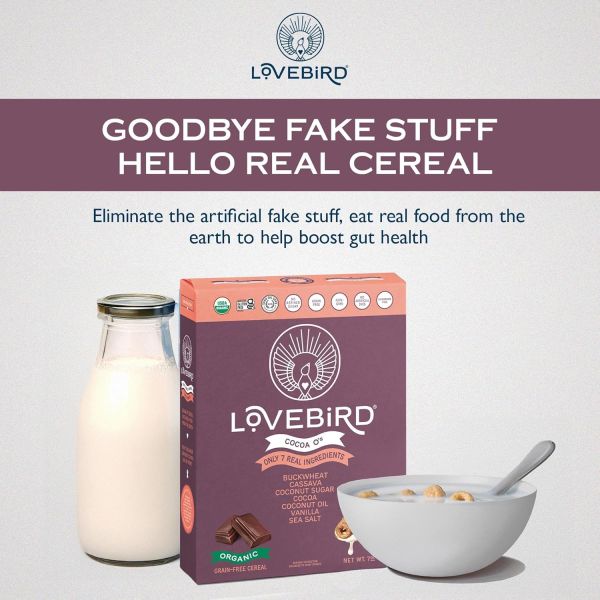 Lovebird Cereal Organic Grain Free Cacao - 7 oz