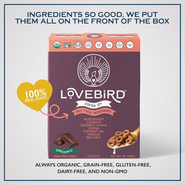 Lovebird Cereal Organic Grain Free Cacao - 7 oz