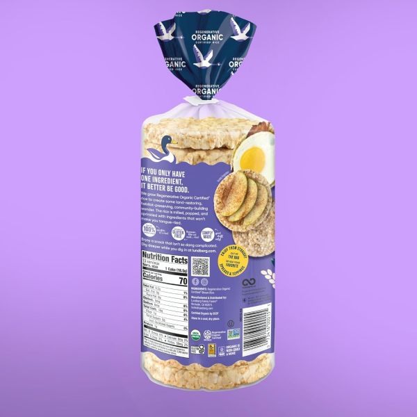 Lundberg Brown Rice Cakes Organic Whole Grain, Lightly Salted, Gluten Free - 8.5 oz