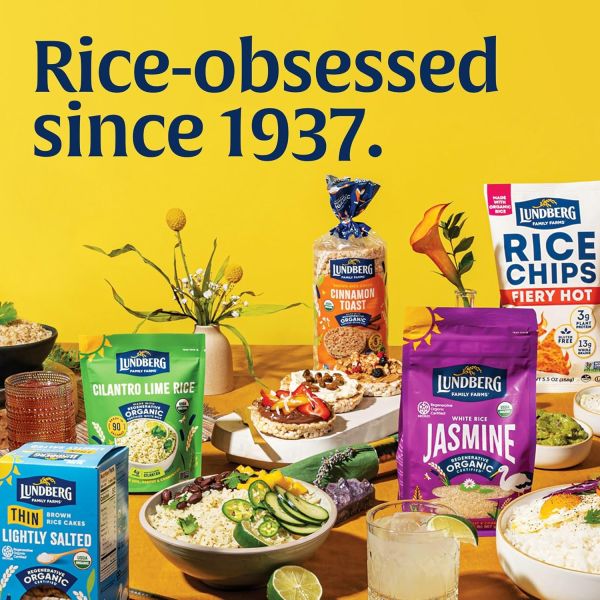 Lundberg Brown Rice Cakes Organic Whole Grain, Sweet & Spiced Cinnamon Toast - 9.5 oz