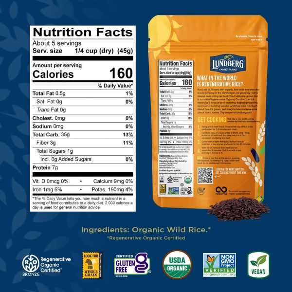 Lundberg Organic Wild Rice - 8 oz