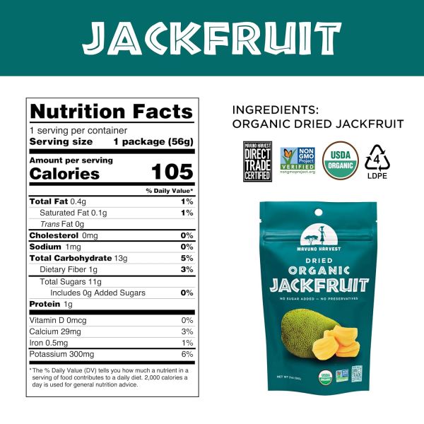 Mavuno Harvest Organic Dried Jackfruit - 2 oz
