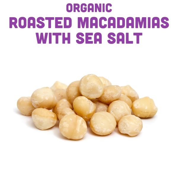 Mavuno Harvest Organic Roasted Macadamia Nuts with Sea Salt