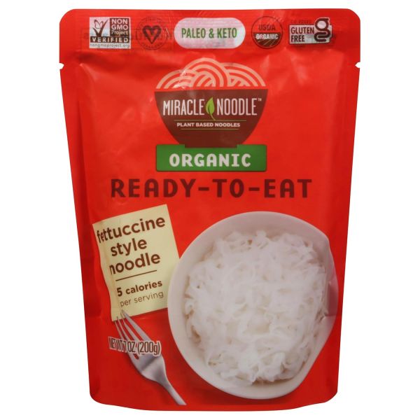 Miracle Noodle Organic Ready to Eat Fettuccine Noodles - 7 oz
