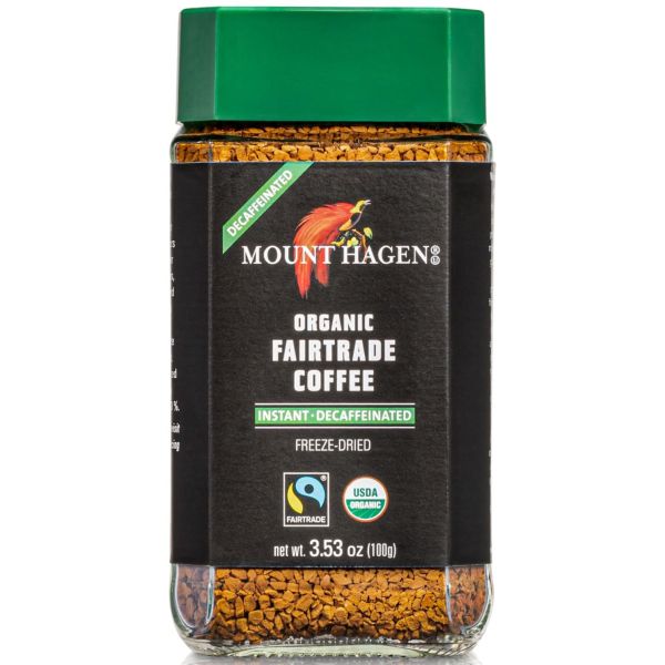 Mount Hagen Organic Fairtrade Decaffeinated Instant Coffee - 3.53 oz