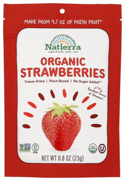 Natierra Organic Freeze Dried Strawberries - 0.8 oz