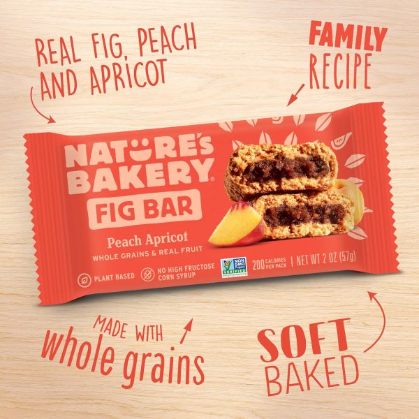 Nature's Bakery Whole Wheat Fig Bars, Peach Apricot