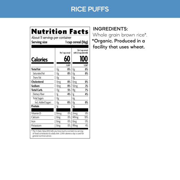 Nature's Path Organic Rice Puffs Cereal - 6 oz