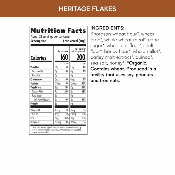 Nature's Path Organic Heritage Flakes Cereal - 375 g