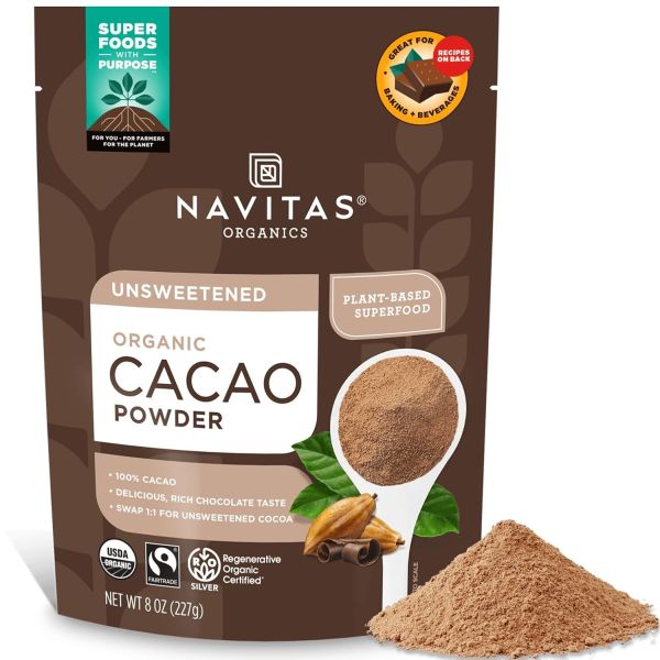Navitas Organics Organic Unsweetened Cacao Powder - 8 oz