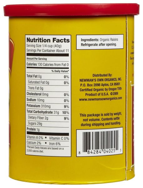Newman's Own Organic Sun Dried Raisins - 15 oz