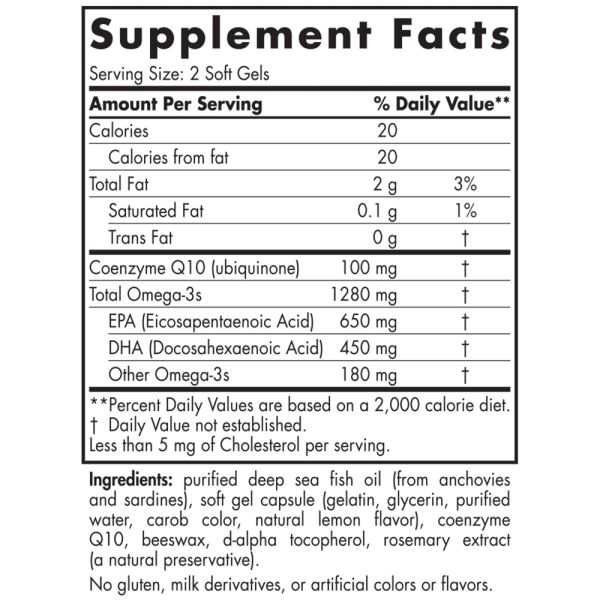 Nordic Naturals Ultimate Omega + CoQ10 - 1000 mg - 60 Softgels