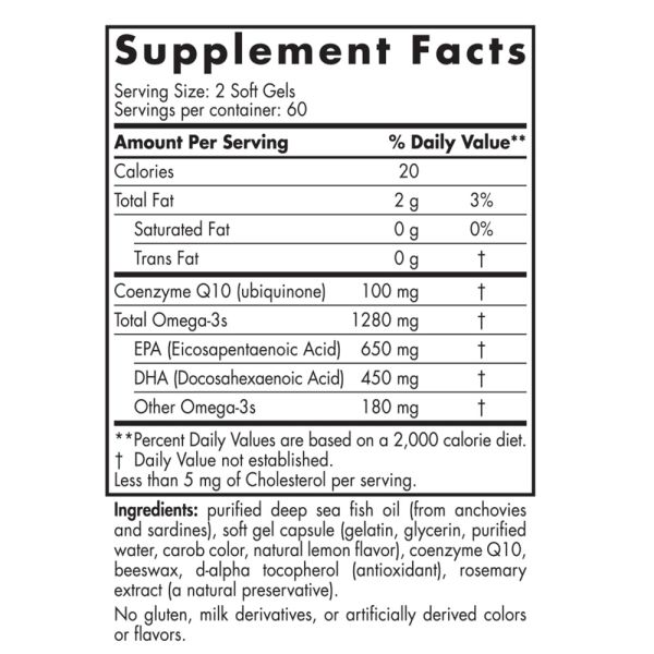 Nordic Naturals Ultimate Omega plus CoQ10 - 120 Softgels