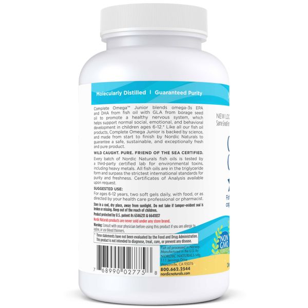 Nordic Naturals Complete Omega Junior Lemon - 500 mg - 180 Softgels
