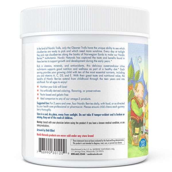 Nordic Naturals Nordic Berries Multivitamin Gummies for Adults & Kids Original - 120 Gummies