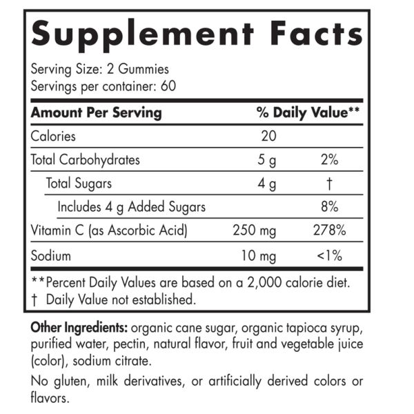 Nordic Naturals Vitamin C Tangerine - 250 mg - 120 Gummies