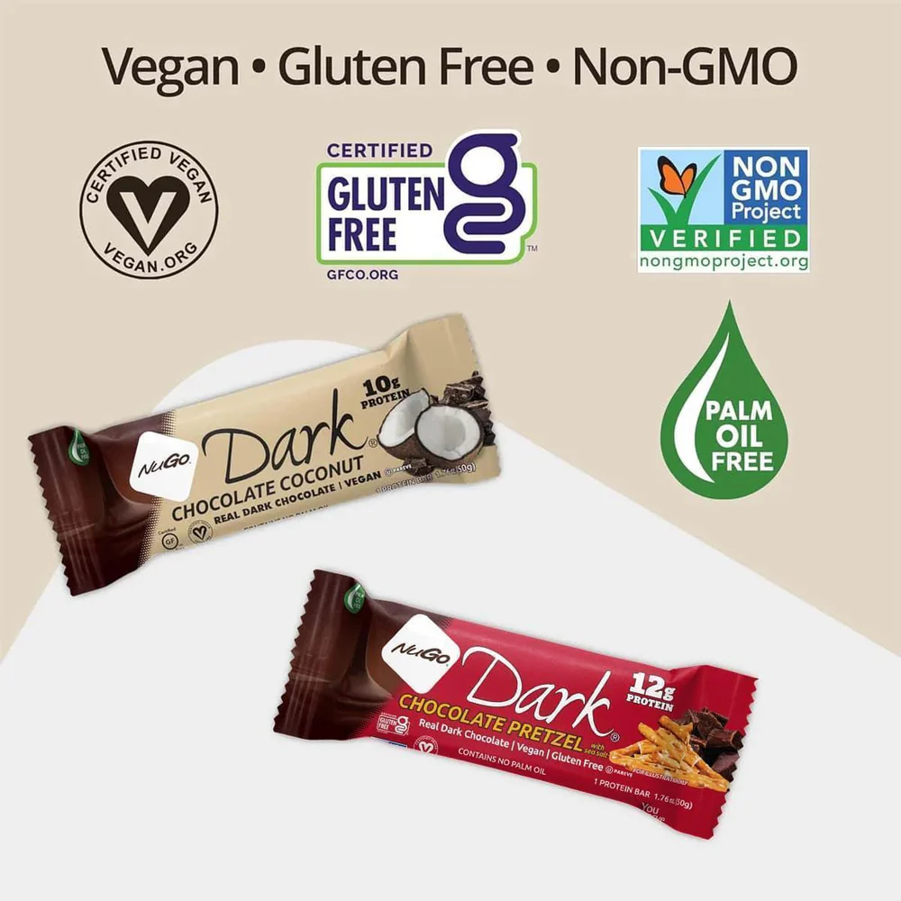 NuGo Nutrition Bar Dark Chocolate Pretzel