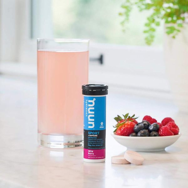 NUUN Sport + Caffeine Hydration, Wild Berry - 10 Tablets