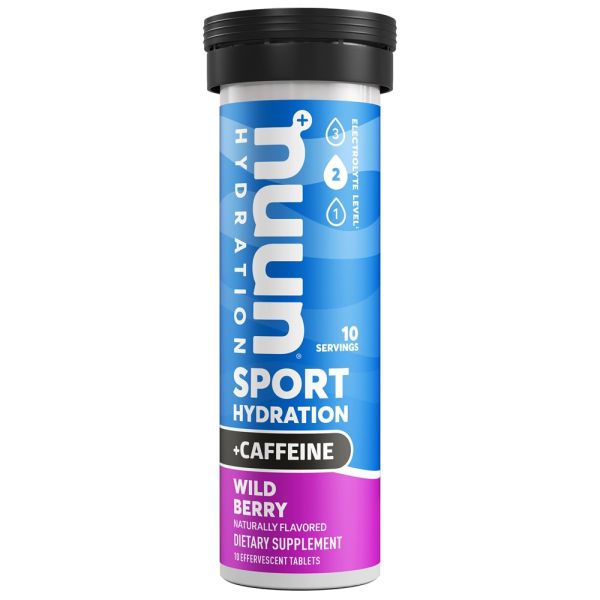 NUUN Sport + Caffeine Hydration, Wild Berry - 10 Tablets