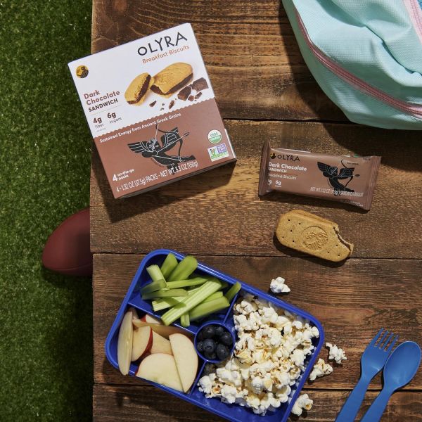 Olyra Organic Creme Breakfast Biscuits, Dark Chocolate