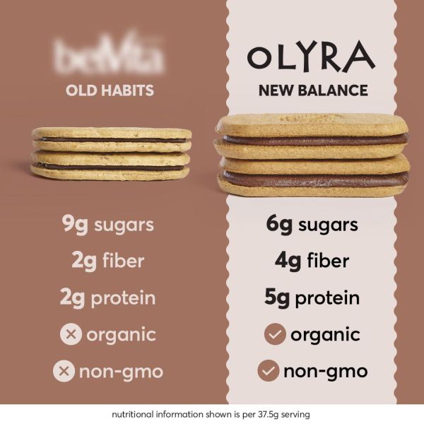 Olyra Organic Creme Breakfast Biscuits, Hazelnut