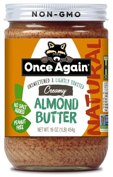 Once Again Natural Creamy Almond Butter, Lightly Toasted - 16 oz