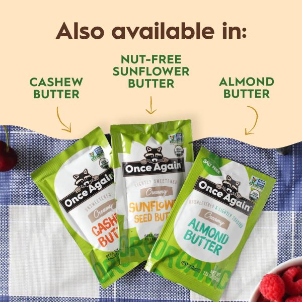 Once Again Organic Peanut Butter Unsweetened Squeeze Packs