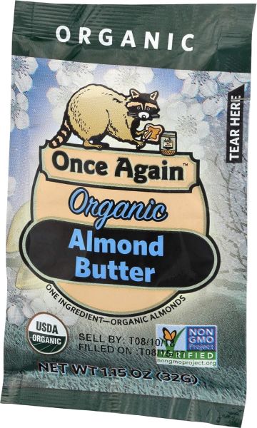 Once Again Organic Creamy Almond Butter, Non-GMO - 1.15 oz