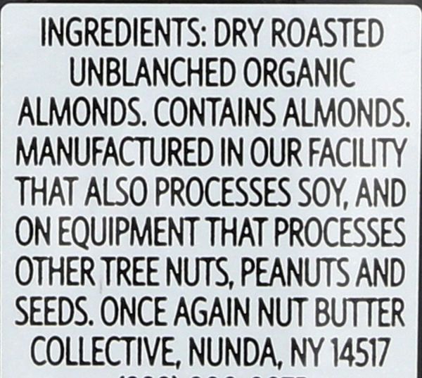 Once Again Organic Creamy Almond Butter, Non-GMO - 1.15 oz