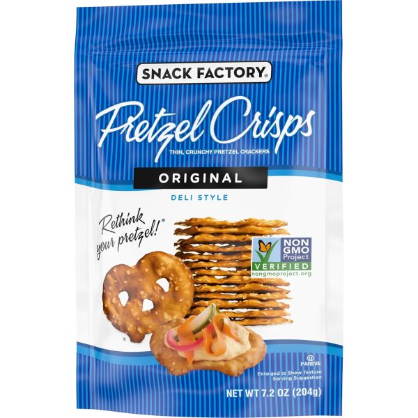Snack Factory Pretzel Crisps, Deli Style Original - 7.2 oz