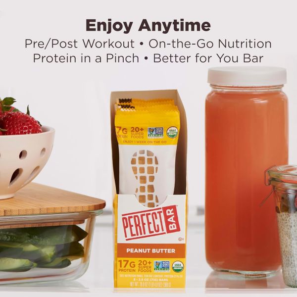Perfect Bar Gluten-Free Peanut Butter Refrigerated Protein Bar, Organic - 2.5 oz