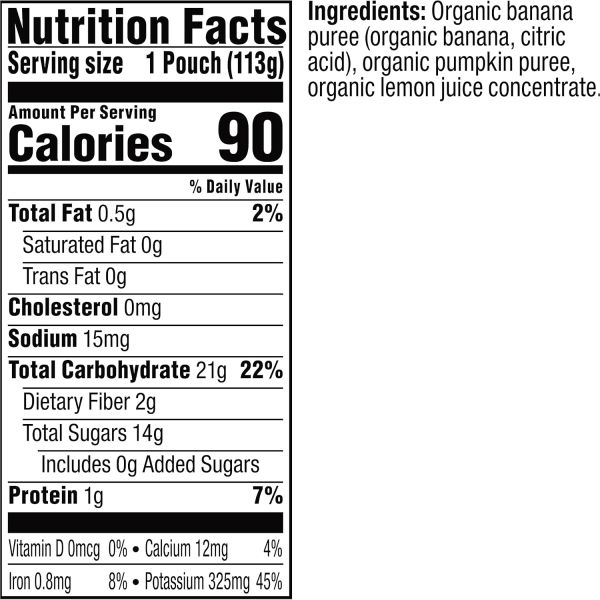 Plum Organics Stage 2 Organic Baby Food, Banana and Pumpkin - 4 oz