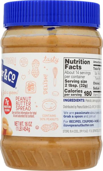 Peanut Butter & Co Crunch Time, Vegan Gluten Free Peanut Butter - 16 oz