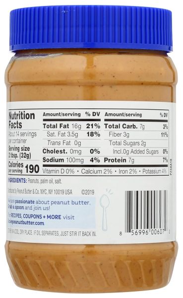 Peanut Butter & Co Simply Crunchy, Vegan Gluten Free Peanut Butter - 16 oz